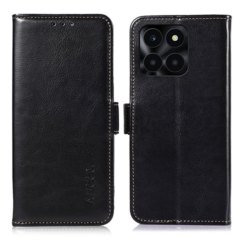 Handytasche Stand Schutzhülle Flip Leder Hülle A07D für Huawei Honor X6a Schwarz