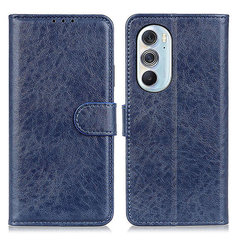 Handytasche Stand Schutzhülle Flip Leder Hülle A07D für Motorola Moto Edge 30 Pro 5G Blau