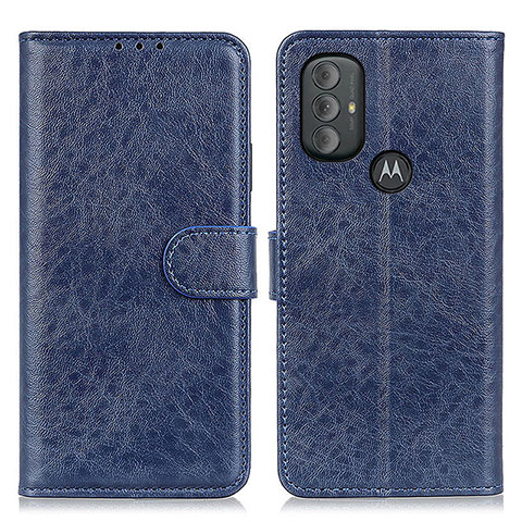 Handytasche Stand Schutzhülle Flip Leder Hülle A07D für Motorola Moto G Play (2023) Blau