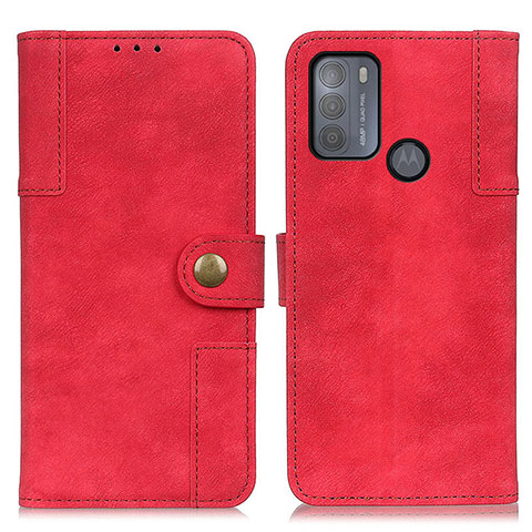 Handytasche Stand Schutzhülle Flip Leder Hülle A07D für Motorola Moto G50 Rot