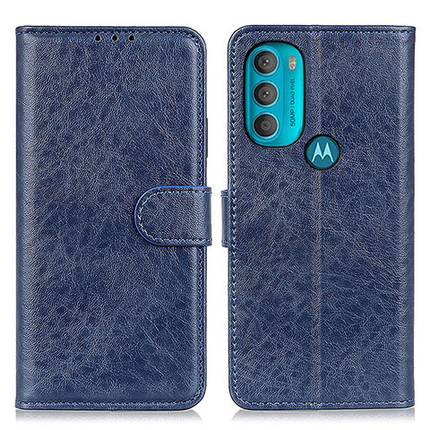 Handytasche Stand Schutzhülle Flip Leder Hülle A07D für Motorola Moto G71 5G Blau