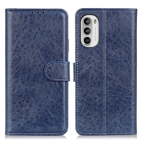 Handytasche Stand Schutzhülle Flip Leder Hülle A07D für Motorola Moto G71s 5G Blau