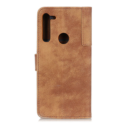 Handytasche Stand Schutzhülle Flip Leder Hülle A07D für Motorola Moto One Fusion Plus Braun