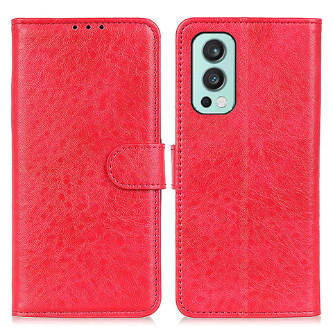 Handytasche Stand Schutzhülle Flip Leder Hülle A07D für OnePlus Nord 2 5G Rot