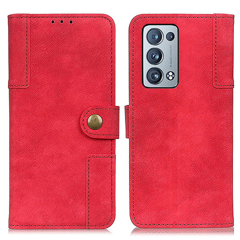 Handytasche Stand Schutzhülle Flip Leder Hülle A07D für Oppo Reno6 Pro 5G Rot