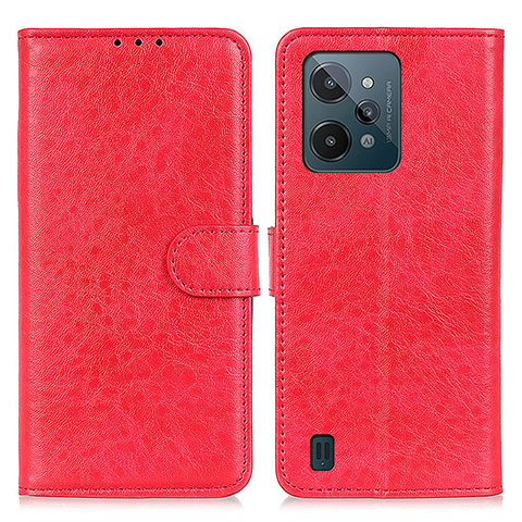 Handytasche Stand Schutzhülle Flip Leder Hülle A07D für Realme C31 Rot