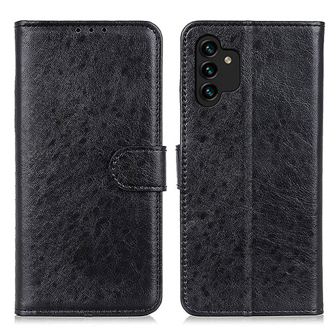 Handytasche Stand Schutzhülle Flip Leder Hülle A07D für Samsung Galaxy A13 4G Schwarz