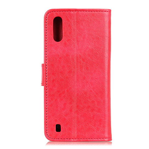 Handytasche Stand Schutzhülle Flip Leder Hülle A07D für Samsung Galaxy M01 Rot