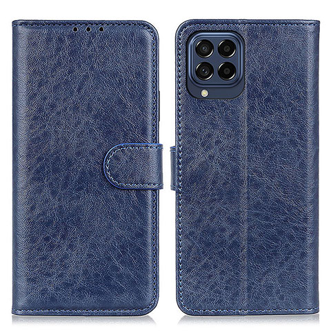 Handytasche Stand Schutzhülle Flip Leder Hülle A07D für Samsung Galaxy M53 5G Blau