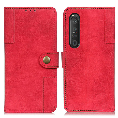 Handytasche Stand Schutzhülle Flip Leder Hülle A07D für Sony Xperia 1 III Rot