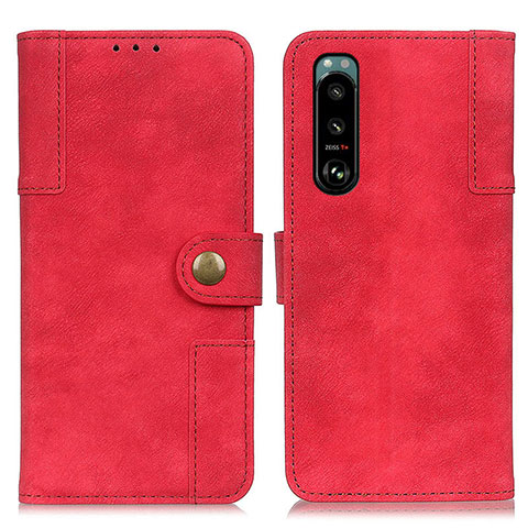 Handytasche Stand Schutzhülle Flip Leder Hülle A07D für Sony Xperia 5 III Rot