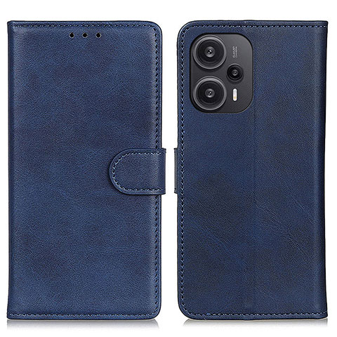 Handytasche Stand Schutzhülle Flip Leder Hülle A07D für Xiaomi Poco F5 5G Blau