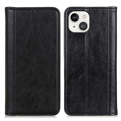 Handytasche Stand Schutzhülle Flip Leder Hülle A08 für Apple iPhone 13 Mini Schwarz