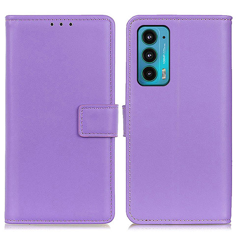 Handytasche Stand Schutzhülle Flip Leder Hülle A08D für Motorola Moto Edge 20 5G Violett