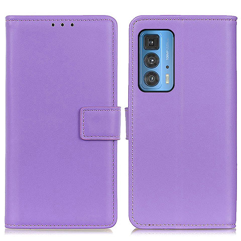 Handytasche Stand Schutzhülle Flip Leder Hülle A08D für Motorola Moto Edge 20 Pro 5G Violett