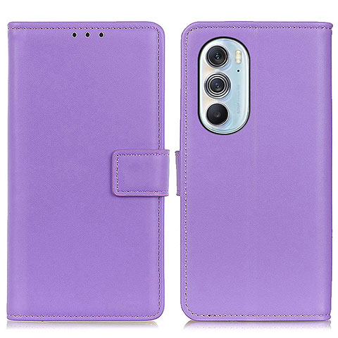 Handytasche Stand Schutzhülle Flip Leder Hülle A08D für Motorola Moto Edge 30 Pro 5G Violett