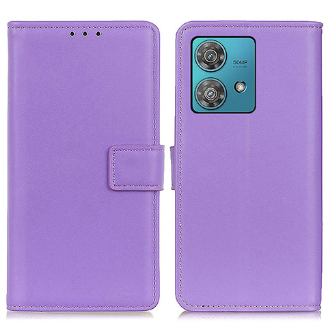 Handytasche Stand Schutzhülle Flip Leder Hülle A08D für Motorola Moto Edge 40 Neo 5G Violett