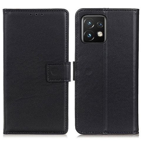 Handytasche Stand Schutzhülle Flip Leder Hülle A08D für Motorola Moto Edge Plus (2023) 5G Schwarz