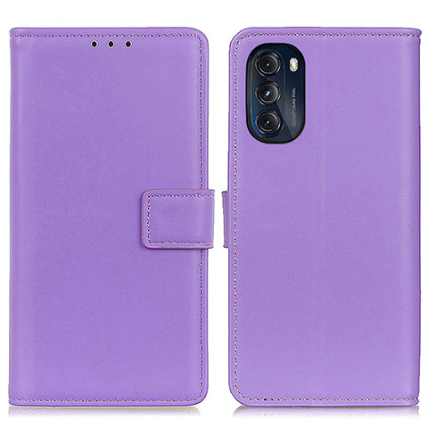 Handytasche Stand Schutzhülle Flip Leder Hülle A08D für Motorola Moto G 5G (2022) Violett