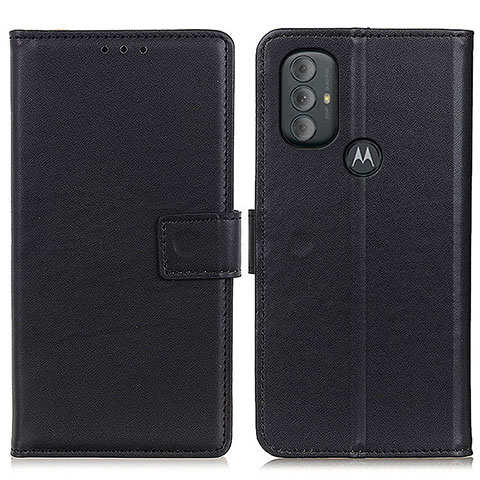 Handytasche Stand Schutzhülle Flip Leder Hülle A08D für Motorola Moto G Play (2023) Schwarz