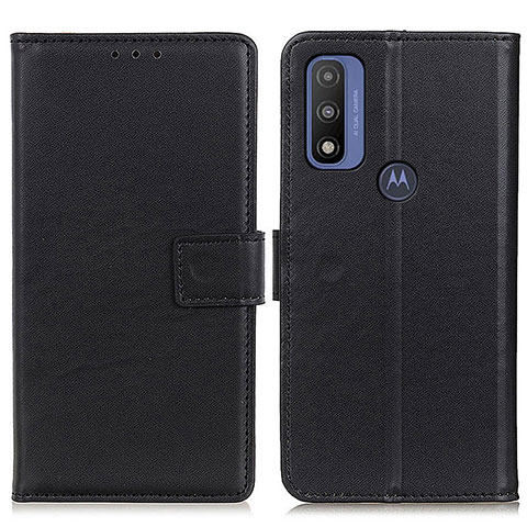 Handytasche Stand Schutzhülle Flip Leder Hülle A08D für Motorola Moto G Pure Schwarz