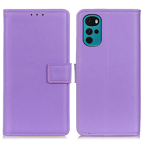 Handytasche Stand Schutzhülle Flip Leder Hülle A08D für Motorola Moto G22 Violett