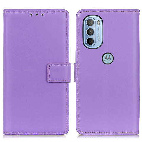 Handytasche Stand Schutzhülle Flip Leder Hülle A08D für Motorola Moto G31 Violett