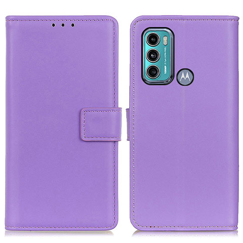 Handytasche Stand Schutzhülle Flip Leder Hülle A08D für Motorola Moto G40 Fusion Violett