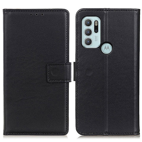 Handytasche Stand Schutzhülle Flip Leder Hülle A08D für Motorola Moto G60s Schwarz