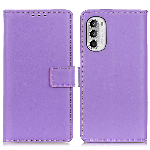 Handytasche Stand Schutzhülle Flip Leder Hülle A08D für Motorola Moto G71s 5G Violett