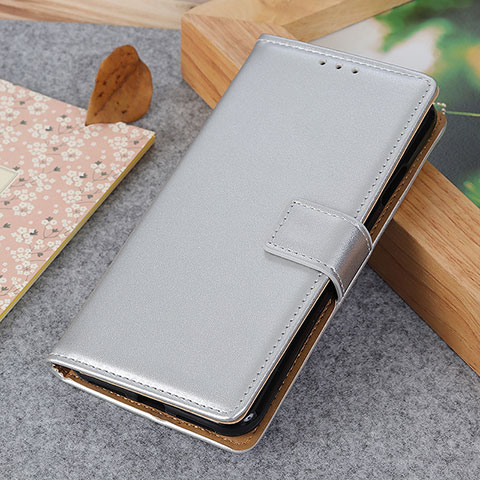 Handytasche Stand Schutzhülle Flip Leder Hülle A08D für OnePlus 9 Pro 5G Silber