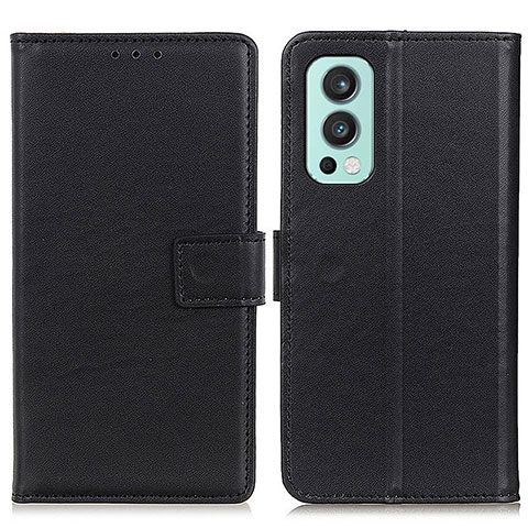 Handytasche Stand Schutzhülle Flip Leder Hülle A08D für OnePlus Nord 2 5G Schwarz