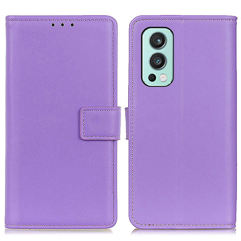 Handytasche Stand Schutzhülle Flip Leder Hülle A08D für OnePlus Nord 2 5G Violett