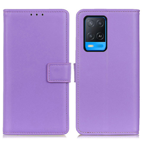 Handytasche Stand Schutzhülle Flip Leder Hülle A08D für Oppo A54 4G Violett