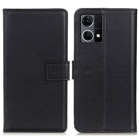 Handytasche Stand Schutzhülle Flip Leder Hülle A08D für Oppo F21 Pro 4G Schwarz