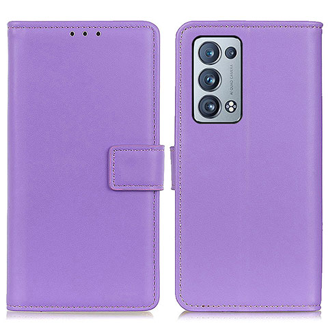 Handytasche Stand Schutzhülle Flip Leder Hülle A08D für Oppo Reno6 Pro 5G Violett