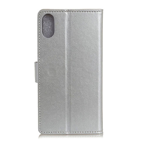 Handytasche Stand Schutzhülle Flip Leder Hülle A08D für Samsung Galaxy A01 Core Silber