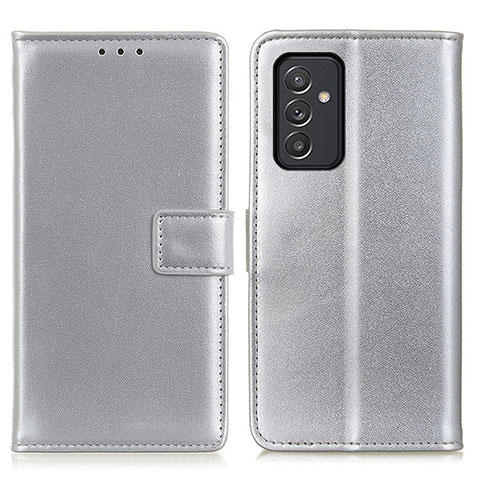 Handytasche Stand Schutzhülle Flip Leder Hülle A08D für Samsung Galaxy A82 5G Silber