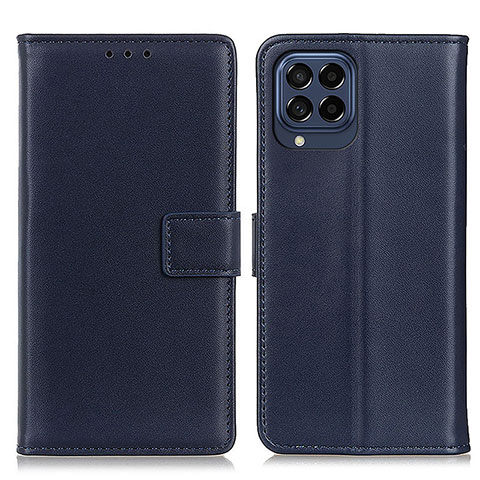 Handytasche Stand Schutzhülle Flip Leder Hülle A08D für Samsung Galaxy M53 5G Blau