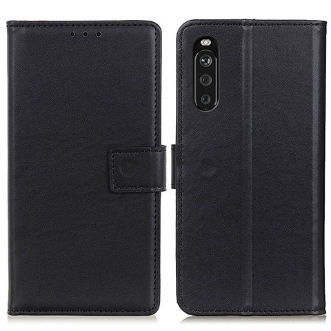 Handytasche Stand Schutzhülle Flip Leder Hülle A08D für Sony Xperia 10 III Lite Schwarz