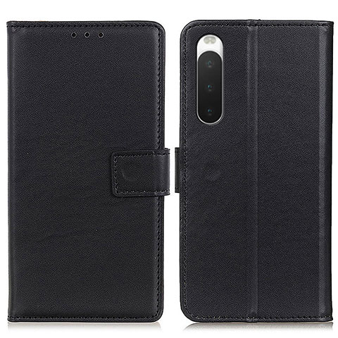 Handytasche Stand Schutzhülle Flip Leder Hülle A08D für Sony Xperia 10 IV Schwarz