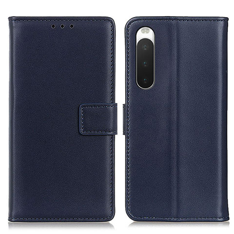 Handytasche Stand Schutzhülle Flip Leder Hülle A08D für Sony Xperia 10 IV SOG07 Blau