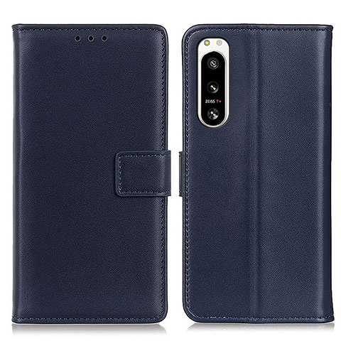 Handytasche Stand Schutzhülle Flip Leder Hülle A08D für Sony Xperia 5 IV Blau