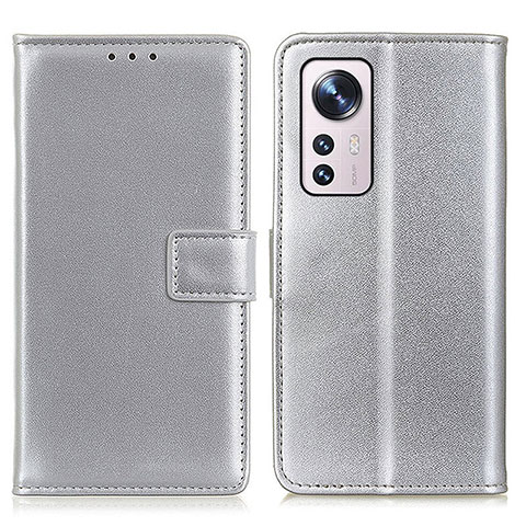 Handytasche Stand Schutzhülle Flip Leder Hülle A08D für Xiaomi Mi 12S Pro 5G Silber