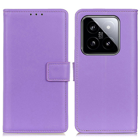 Handytasche Stand Schutzhülle Flip Leder Hülle A08D für Xiaomi Mi 14 5G Violett