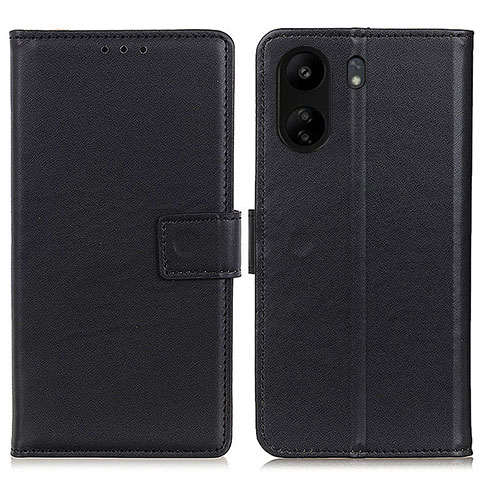 Handytasche Stand Schutzhülle Flip Leder Hülle A08D für Xiaomi Poco C65 Schwarz