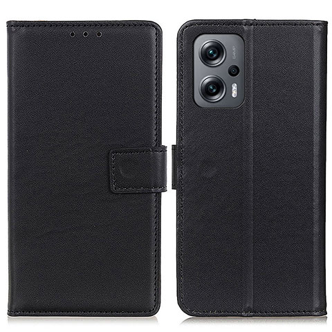 Handytasche Stand Schutzhülle Flip Leder Hülle A08D für Xiaomi Poco F5 5G Schwarz