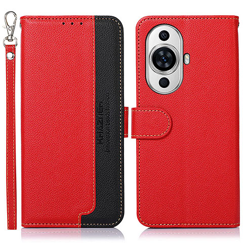 Handytasche Stand Schutzhülle Flip Leder Hülle A09D für Huawei Nova 11 Pro Rot