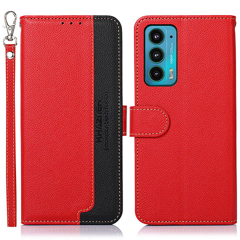 Handytasche Stand Schutzhülle Flip Leder Hülle A09D für Motorola Moto Edge 20 5G Rot