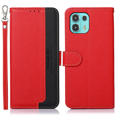 Handytasche Stand Schutzhülle Flip Leder Hülle A09D für Motorola Moto Edge 20 Lite 5G Rot